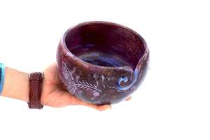 Wooden Yarn Bowl Mango Wood With Leaf Colour Design Yarn Bowl Best <b>Gifts</b> <b>for</b> <b>Knitters</b> - Product Image 3