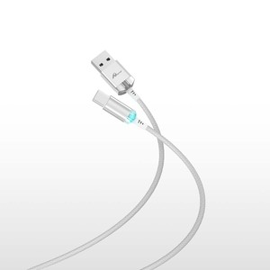 3A Carga rápida 1M Cable de cobre puro Modelo 1101245 Tipo-C y Micro-USB Dispositivos Android Impresoras Escáneres Power Banks Blanco - Product Image 1