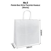 Bolsa de Papel Kraft Desechable TBH TB5 con Boquilla, Impresión Offset, 31cm x 26cm x 17cm, Precio Mayorista en Malasia, para Supermercado