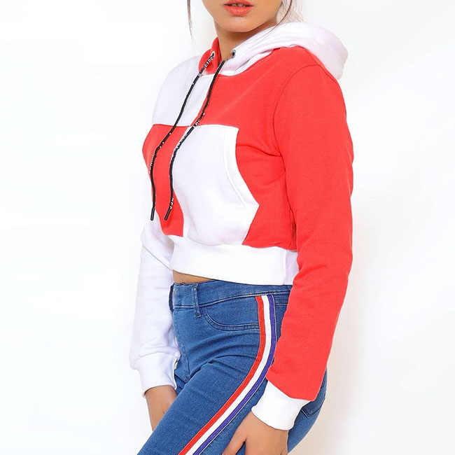 2025 New Wholesale Stock Women's Fitness Tracksuit Set Warm Long Sleeve Casual Crop Top Hoodie Sportswear Women Crop Top hoodies