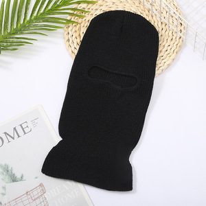 Balaclava en tricot pour homme, logo brodé personnalisé, respirant, imperméable, usage quotidien, extérieur, blanc, noir, 3 trous, néon, ski - Product Image 5