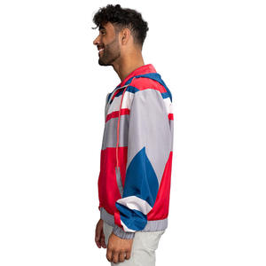 Veste coupe-vent d'hiver pour homme sur mesure, col rond, logo sur le devant, imperméable, séchage rapide, revêtement, streetwear d'extérieur - Product Image 2