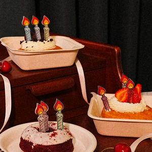 Décoration de gâteau en acrylique translucide personnalisée, logo personnalisé, plastique durable, décoration de fête, vente en gros - Product Image 1