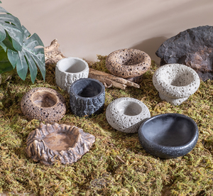 Tazón de Alimentación para Reptiles, Plato de Cerámica para Mascotas, Plato para Comida y Agua para Perros y Gatos, Antideslizante, Impermeable, Redondeado, Moderno, para Uso en Interiores, Capacidad de 300 ml - Product Image 5