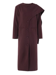 เสื้อเบลเซอร์ตัวยาวคอกลมแขนยาวสำหรับผู้หญิงสีน้ำตาลไม่สม่ำเสมอ, 2025แฟชั่นฤดูใบไม้ผลิฤดูใบไม้ร่วง - Product Image 4