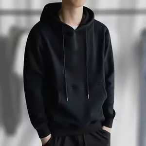 Sweat à capuche en molleton de coton pour hommes, couleur unie, motif imprimé en 3D, logo personnalisé, taille OEM, saison d'hiver, sweat à capuche grande taille - Product Image 1