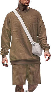 Nouveau haute qualité hommes 100% coton ensemble court imprimé été Streetwear col rond t-shirt survêtement pour OEM hiver adapté - Product Image 5