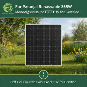 Panneau solaire monocristallin PERC demi-cellule 365W renouvelable Patanjali certifié TUV - Product Image 3