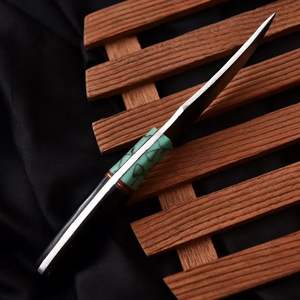 Couteau de chasse à pointe clip en acier D2 fait main, acier à haute teneur en carbone personnalisé, manche en micarta fixe en acier inoxydable pour le camping, bricolage, qualité OEM - Product Image 2