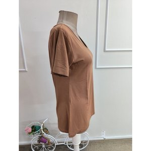 Chemisier en viscose à manches courtes et col en V pour femme, 35462 - Rose - Product Image 6