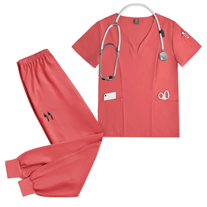 Uniforme médical unisexe, ensembles de blouses d'hôpital, blouses chirurgicales, tissu extensible en spandex, tissu peigné, détection des aiguilles, broderie infirmière - Product Image 3