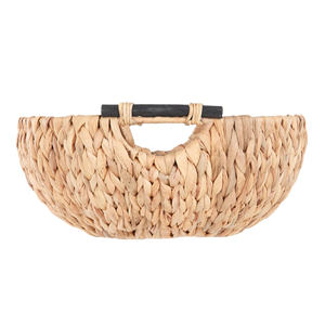 ตะกร้าหวายทรงกลมพับได้แฮนด์เมดเป็นมิตรต่อสิ่งแวดล้อมผ้าทอจากใยผักตบชวา - Product Image 2