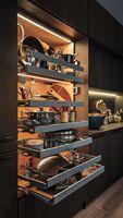 Évier de cuisine et salle de bain en bois moderne écologique, avec tiroirs et paniers, 5+ tiroirs, directement de l'usine, pour hôtels, villas, centres commerciaux