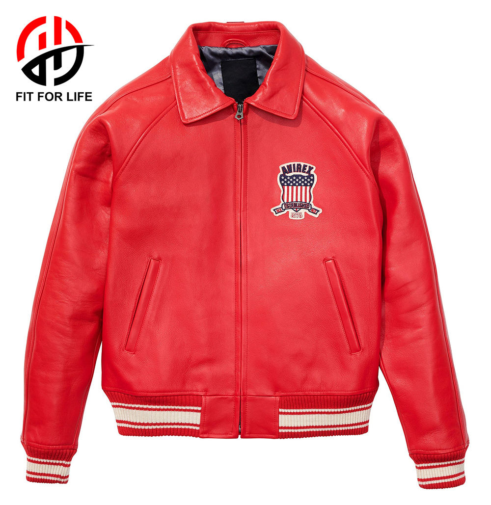 ジャケット・アウター Avirex USA Skull Feather Leather Jacket