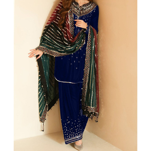 Vente en gros de robe de luxe en velours broderie élégante à la mode traditionnelle nuptiale fête vêtements d'hiver vente réversible de haute qualité - Product Image 3