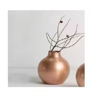 แจกันดอกไม้โลหะทำมือทันสมัย วางบนโต๊ะ เป็นมิตรกับสิ่งแวดล้อม คุณภาพสูง สำหรับตกแต่งบ้าน งานแต่งงาน ปรับแต่งขนาดได้ Decor Impex - Product Image 5