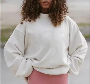 Sweat-shirt d'hiver pour femme, col montant, surdimensionné, manches longues, coupe ample, en molleton de coton, chaud, streetwear, badge, paillettes - Product Image 6