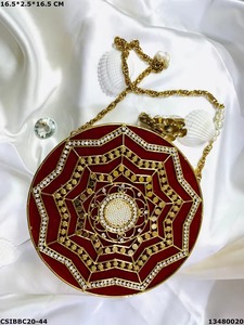 Look royal de pochette de luxe en nacre avec époxy ou métal conception meilleure vente pochette de soirée sac à main en résine de haute qualité - Product Image 6