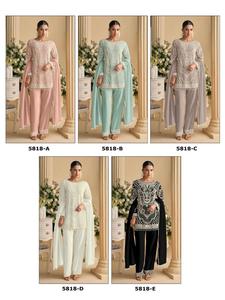 Costumes pakistanais Sayuri Designer en géorgette très demandés avec de riches broderies de perles et de sequins pour femmes, à porter au quotidien - Product Image 6