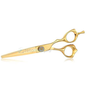 กรรไกรตัดผมระดับพรีเมียมเคลือบทอง กรรไกรตัดผมมืออาชีพ ชุบทอง - Product Image 3