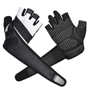 Ergonomic Fitness <b>Gloves</b> with Shock-Absorbing Palm, Breathable <b>Fingerless</b> Gym <b>Gloves</b> with Wrist Strap - Product Image 3
