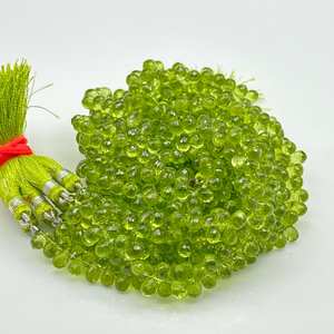 Cuentas de peridoto de lágrima facetadas de 4 pulgadas, forma de gota de 4x6mm para la fabricación de joyas - Product Image 5