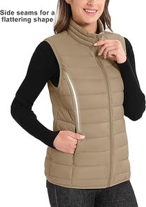 Chaleco Acolchado de Lona Simple, Cálido, Unisex, Ligero, Sin Mangas, Impermeable, Cortavientos, Estilo Urbano, MOQ Bajo, OEM - Product Image 2