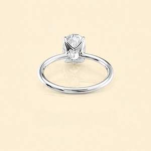 IGI Certified Oval Cut Lab Grown Diamond Engagement <b>Ring</b> Solid 925 Sterling Silver Solitaire Diamond <b>Ring</b> for Women - Product Image 5