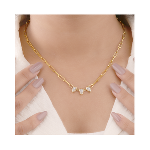 Collier chaîne en trombone classique, style minimaliste élégant, cadeau idéal pour les femmes au meilleur prix - Product Image 4