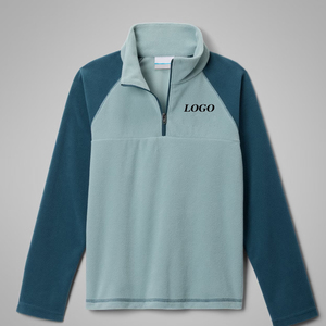 Sudadera de Moda con Tela Transpirable para Niños, con Cuello Alto y Cremallera, Diseño de Bloques de Color, Corte Holgado, Alta Calidad - Product Image 1