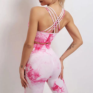 Customizable Plus Size Quick Dry Yoga <b>Leggings</b> Elastic Waist Four-Way Stretch Seamless <b>Scrunch</b> Print Solid Pattern OEM Service - Product Image 4