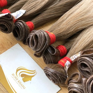 Pour Genius Weft 100% Réel Vierge Vietnamien Remy Extensions de Cheveux Ombre Couleur Claire Cuticule Aligné Bande Blanchi Geni - Product Image 1
