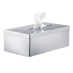 Caja de almacenamiento de pañuelos con diseño de paisaje de metal gris galvanizado, servilletero hecho en fábrica - Product Image 2
