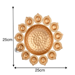 Deepak Iron <b>Brass</b> <b>Oil</b> <b>Lamp</b> Urli for Home Decoration for Weddings & Birthdays for Gifting during Diwali - Product Image 5