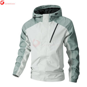 Wholesale Canvas <b>Thin</b> Windbreaker <b>Jacket</b> Latest Style Customized Logo Windproof for <b>Men</b> - Product Image 1