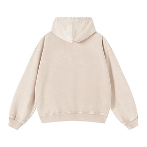 Sweat à capuche zippé surdimensionné en coton biologique 100% pour hommes pour l'hiver avec une qualité élevée et supérieure 450 GSM - Product Image 2