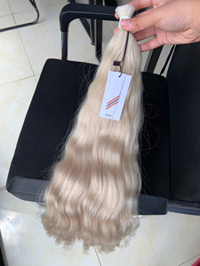 ผมต่อแบบพรีเมียม ซุปเปอร์ดับเบิ้ลดรอน เวอร์จิ้น เอ็กซ์เทนชั่น 100 กรัม ราคาขายส่ง ผมแท้เวียดนาม ลอนธรรมชาติ แบบเส้นเดียวทั้งเส้น ทุกสี - Product Image 6