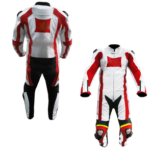 Combinaison de moto en cuir de vachette véritable Combinaison de moto en cuir personnalisée - Product Image 5