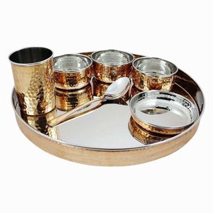 Ustensiles de cuisine traditionnels en cuivre faits à la main Grilles indiennes et poêles à griller Handi en métal - Product Image 1