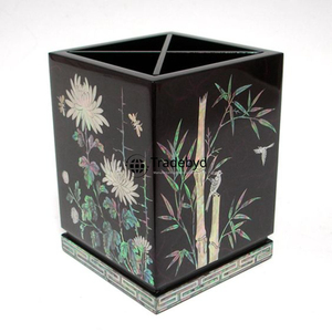 Tradebyd Premium Wooden Enamel Printed Customized <b>Pen</b> <b>Holder</b> Artistic Desk Organizer for Office Home - Product Image 6