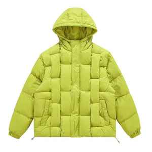 2025 New Arrival Men's Winter Canvas Puffer Jacket with Stand Collar Front Logo Quick Dry & Breathable Windproof <b>Padded</b> - Product Image 1