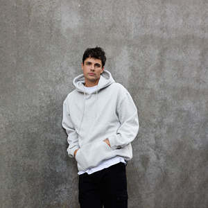 Pulls à capuche à manches longues très vendus, couleur unie personnalisée, vêtements de rue d'hiver, 100% coton, broderie - Product Image 6