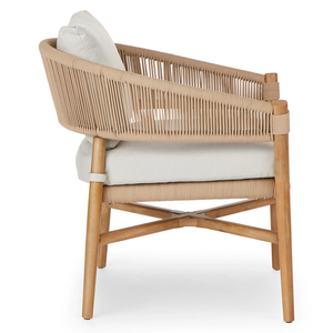 Modern Outdoor Garden <b>Patio</b> <b>Set</b> <b>Wooden</b> Solid and Rope Woven Dining Chair for Hotels - Product Image 3