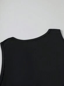 Camiseta de hombre de peso pesado de entrenamiento informal transpirable personalizada, ajustada para Fitness camiseta sin mangas, deportes musculares, gimnasio - Product Image 5