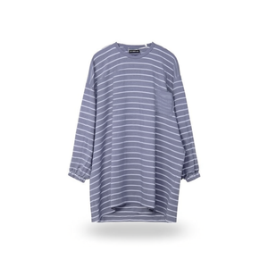 Bymeldev Blusas y camisas a rayas de gran tamaño para mujer Nonbusui Busui Kaos Salur Top - Product Image 2