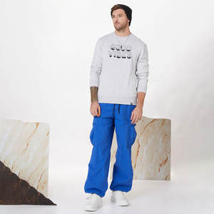 Sudadera pulóver para hombre con dobladillo acanalado y forro interior suave para clima frío, sudadera de gran tamaño para hombre con ajuste holgado - Product Image 2