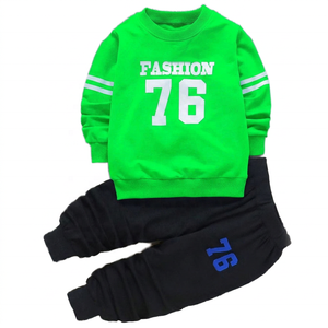 Conjunto Deportivo de Algodón para Niños, Talla Grande, 76% Algodón, con Capucha, Manga Larga, Estilo Casual para Invierno, Pantalones Negros, Top Azul con Transferencia Térmica - Product Image 5