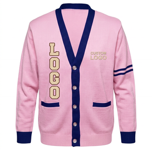 New Custom logos <b>Cardigan</b> Sweater | 100% Acrylic material full sleeve high quality For Collectors - Product Image 1