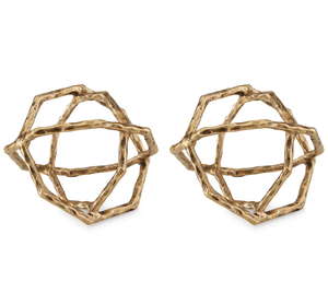 Escultura de mesa de metal ondulada abstracta para interiores de casas modernas Pieza de decoración de metal abstracto hecho a mano para casas sofisticadas - Product Image 2