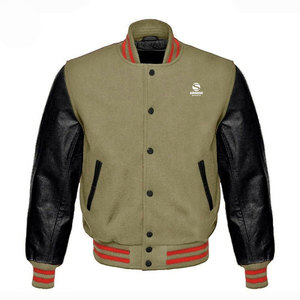Chaquetas universitarias transpirables de talla grande para hombre, venta al por mayor, chaquetas con letras en blanco, chaqueta de béisbol lisa con logotipo personalizado para hombre - Product Image 5